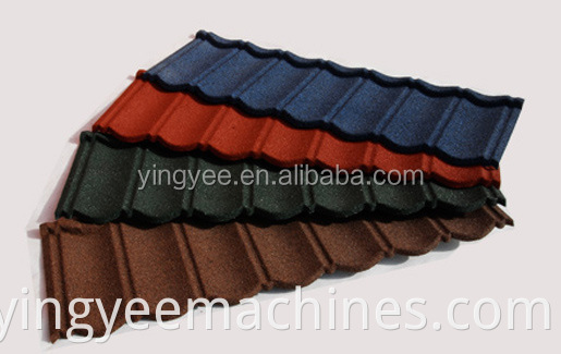 customized full Automatic colorful stone-coated metal roof tile making equipment